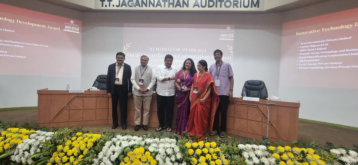 Another proud moment for REC!

REC Ltd. has been conferred the ‘Innovative Technology Development Award' at the 'Building India 2047: Technology for Better Tomorrow', an IIT Madras CSR Summit. The award recognised REC's CSR initiative of installing a 2 MW roof-top solar plant at