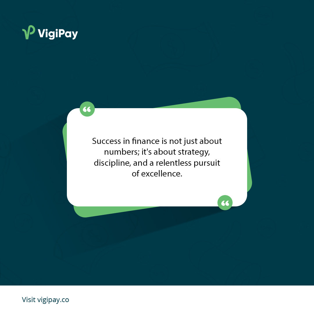 Unlocking financial success goes beyond the digits—it's a symphony of strategy, discipline, and an unwavering pursuit of excellence.
.
.
.
#vigipay #slingpayng #swervepayng #fidesicng #newweekewweek #FinancialExcellence #StrategicSuccess #DisciplineInFinance