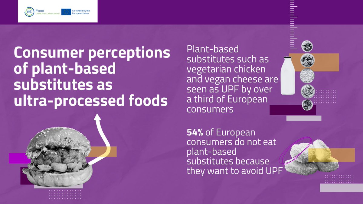 Are #PlantBased foods such as vegan cheese ultra-processed? Over 1/3 of European consumers think so 🤔

How will this influence the future of diets? 🍔🌱

Find out more in this new report from the #ConsumerObservatory ⬇️

tinyurl.com/2u4z9y2u