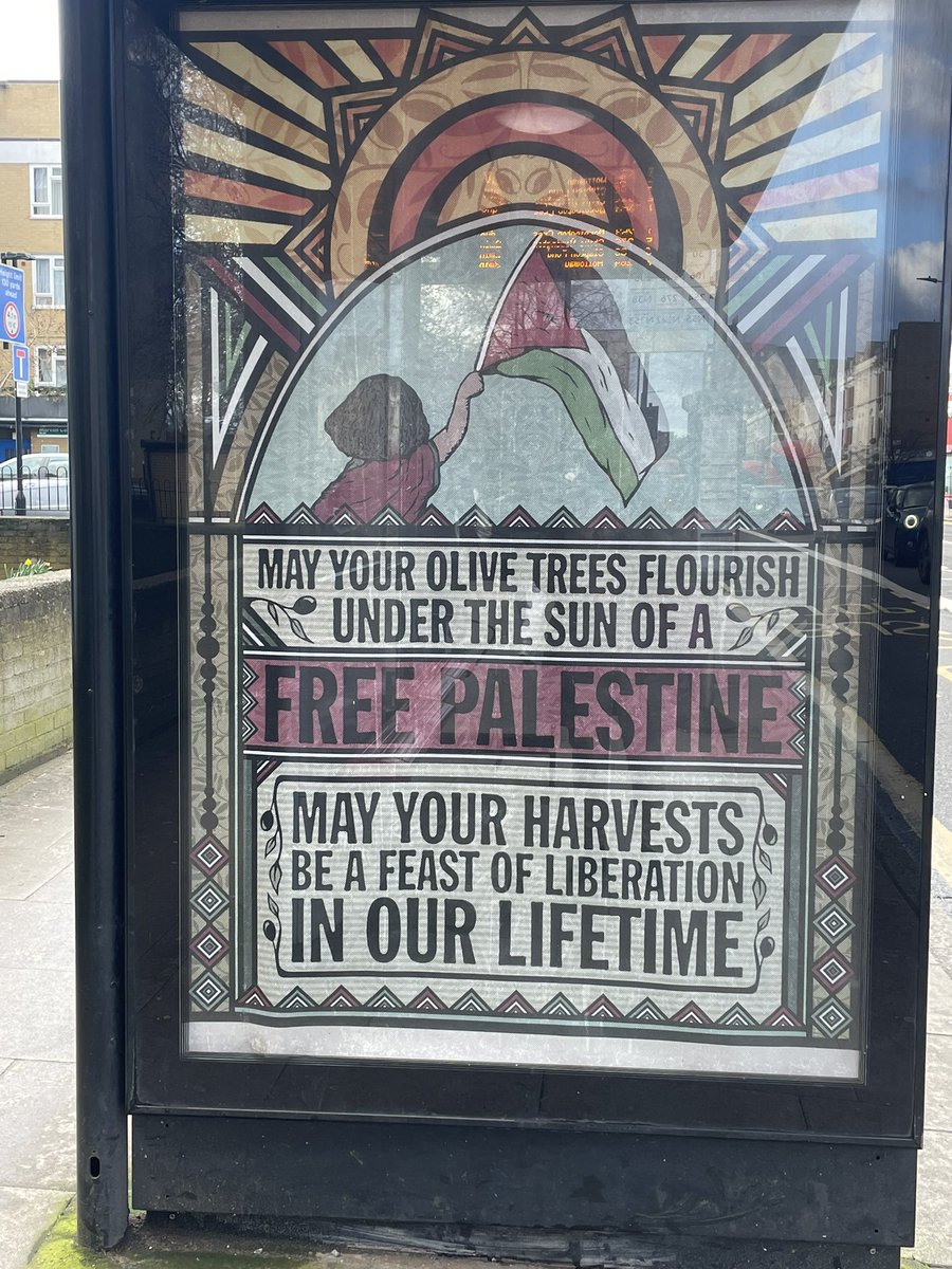 This was spotted at a bus stop in Hackney, London.