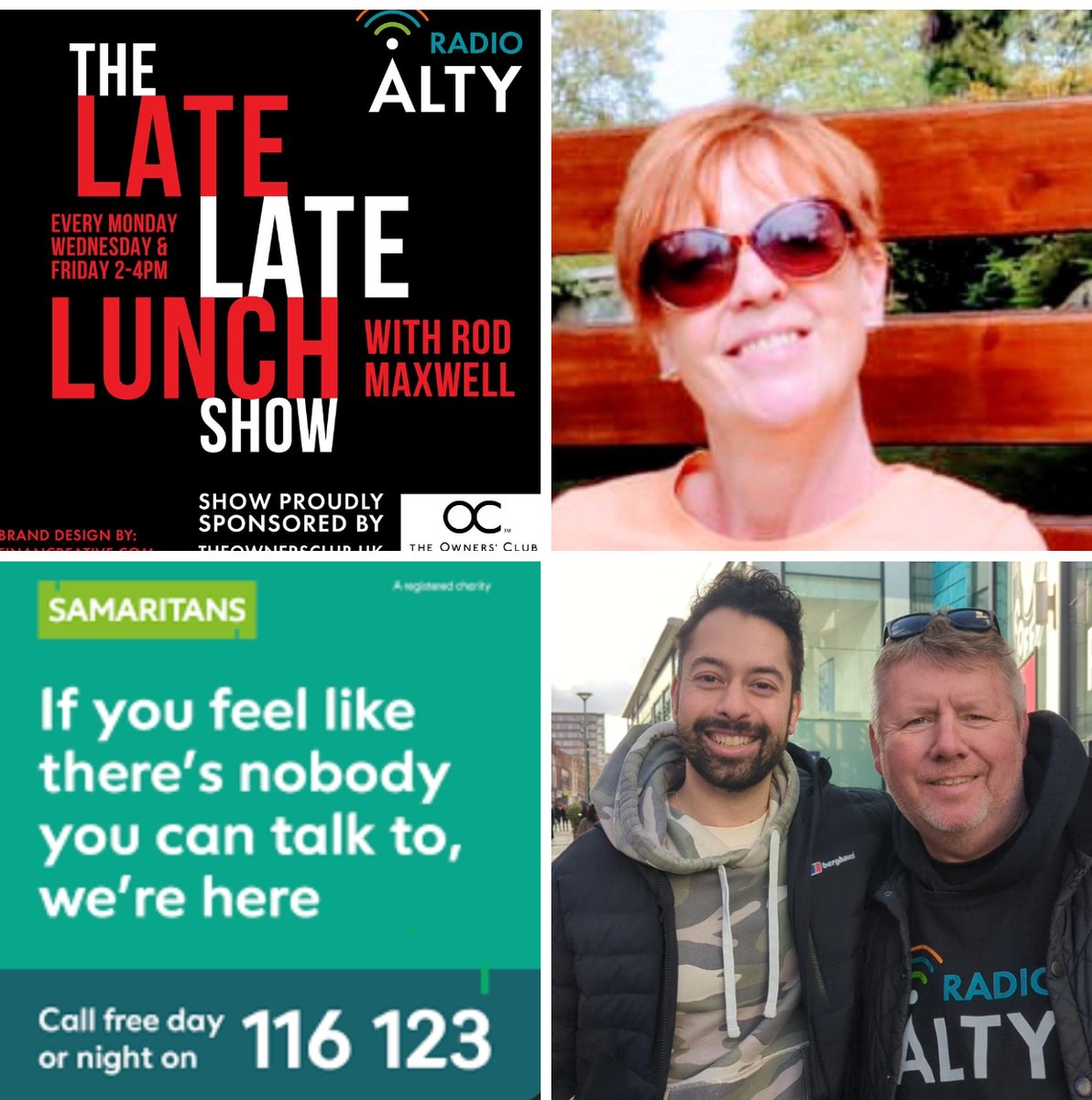 On #theLateLateLunchshow today from 2pm, Rod is joined by Lynn Sbaih - Branch Director & Listening Volunteer at #Samaritans in Stockport talking about how the charity is supporting communities post the pandemic & during the tough economic times. #samaritans #listening