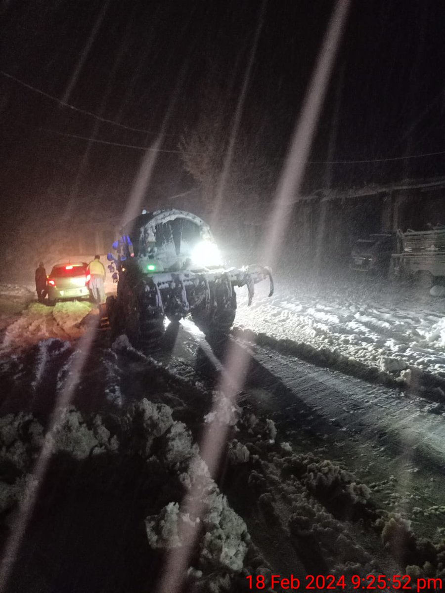 Snow clearance work in progress at SHANGLA