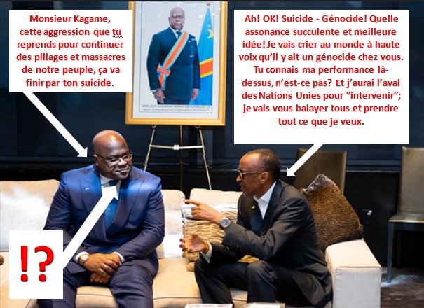 RwandaN41033494's tweet photo. Quand le président Paul Adolph #Kagame Hitler du #Rwanda dialogue avec le #Président Antoine Félix #Tshisekedi du #Congo.
#genocide #KagameLeGénocidaire #genocideplan #africa #Afrique #AfricanUnion #UnitedNation
https://t.co/Z4Jt1o8Mw4