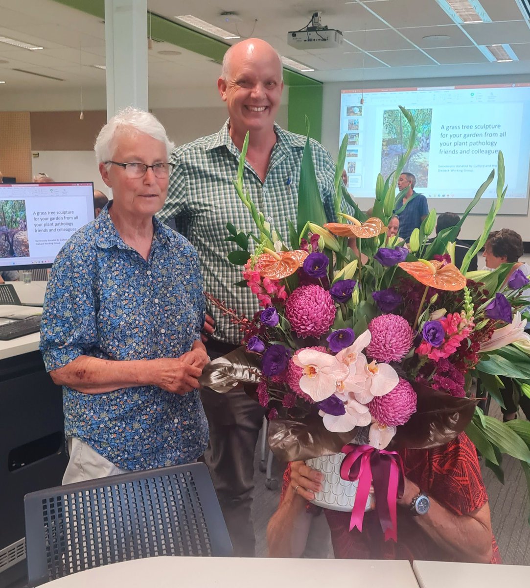 theCCDM's tweet photo. What a pleasure it was to host Elaine Davison to deliver the first @Plant_Pathogens WA seminar and @theCCDM #BABSS for 2024. Thank you to all those who came for a great turnout, and to Elaine for a brilliant presentation! https://t.co/n6wDrrAugB