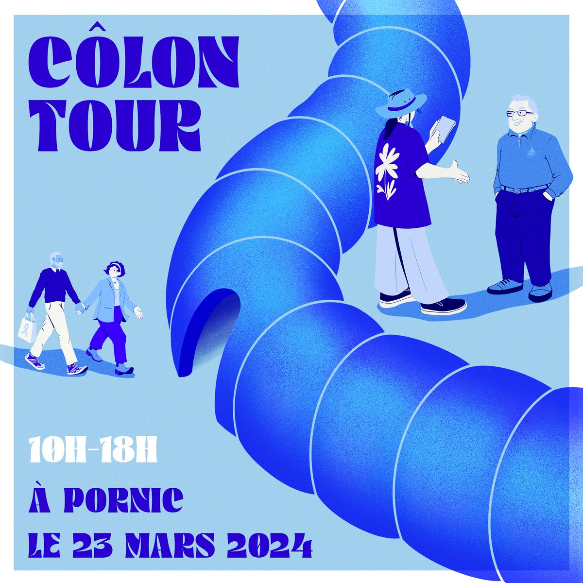Ligue Cancer 44 (@ligue_cancer44) on Twitter photo À l’occasion de #MarsBleu, le mois de sensibilisation au dépistage du cancer #colorectal, la <a href="/VilleDePornic/">Ville de Pornic</a> accueille une étape du Côlon Tour samedi 23 mars 2024. Rendez-vous à la Ria, entre 10h et 18h. Ouvert à tous, Gratuit. En savoir 👉 : lnkd.in/enAXjRdT À l’occasion de #MarsBleu, le mois de sensibilisation au dépistage du cancer #colorectal, la <a href="/VilleDePornic/">Ville de Pornic</a> accueille une étape du Côlon Tour samedi 23 mars 2024. Rendez-vous à la Ria, entre 10h et 18h. Ouvert à tous, Gratuit. En savoir 👉 : lnkd.in/enAXjRdT