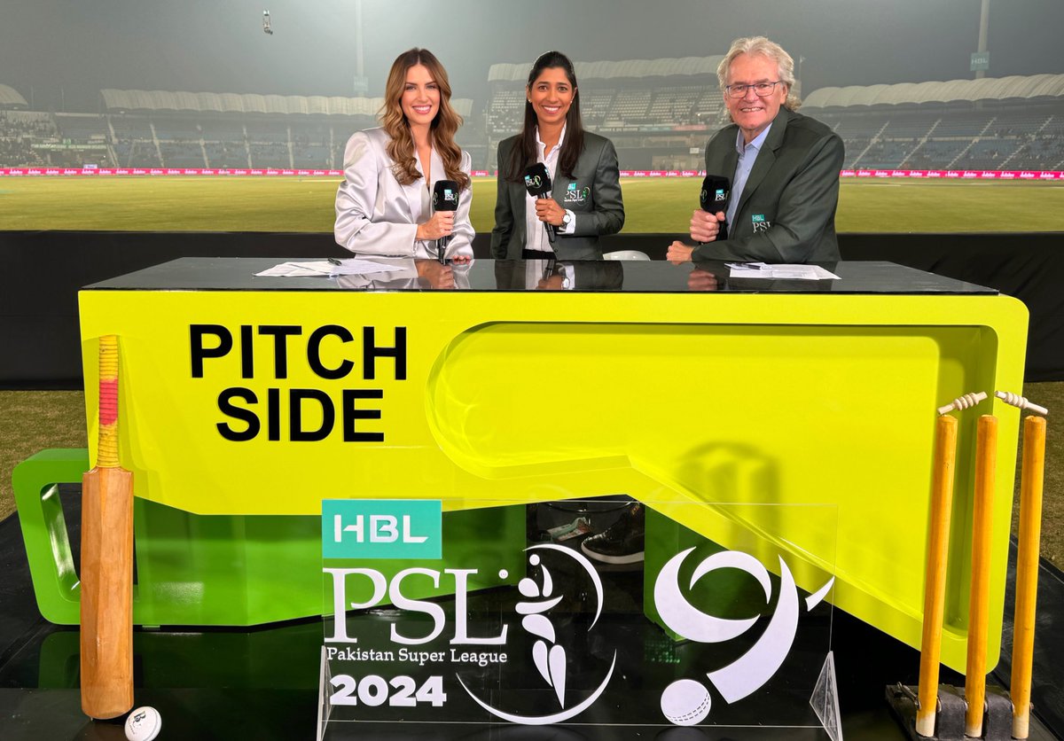 Pitch Side build up to Match #3. @MultanSultans v @KarachiKingsARY #HBLPSL2024 @uroojmumtazkhan @erinvholland #Multan