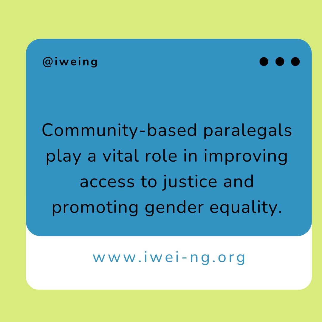 Community-based paralegals play a vital role in improving access to justice and promoting gender equality. #justiceforall #communitybasedparalegals #grassrootsjustice #genderequality #inclusion #endSGBV #endVAWG