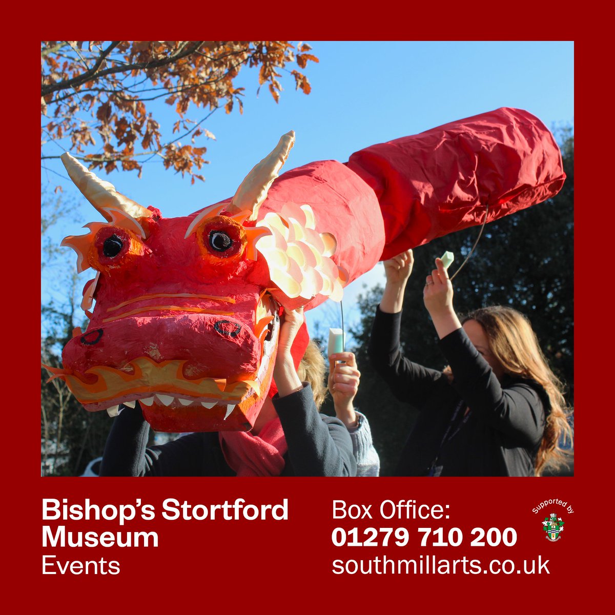 Try out the dragon dance with us and help decorate our dragon! 🐉 Then make your own dragon stick-puppet to celebrate the Chinese New Year!

📆 Drop in between 10am and 2pm – Tuesday 20th, Wednesday 21st and Thursday 22nd | Ages 4+ | £1 per child

#whatson #ChineseNewYear