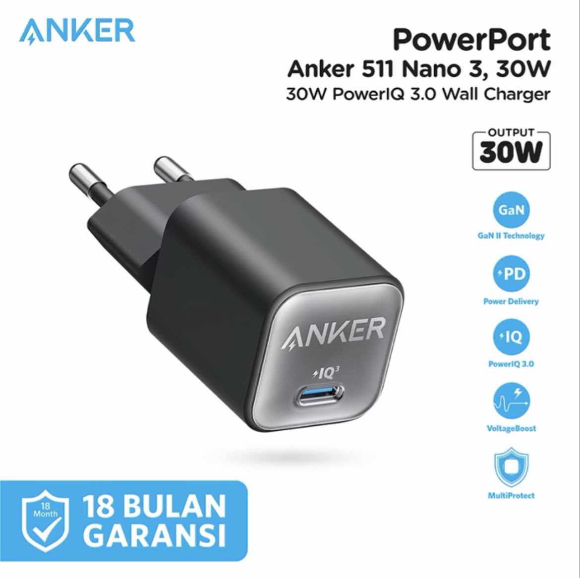 andeekaw's tweet photo. 2. ￼Wall Charger Anker Super Fast Charging Nano III 30W - A2147

https://t.co/leLYx4g7li

buat kalian yang hpnya udah support 30W gas aja deh. kenceng, kecil, 1 jem iphone full battery udah🫣🫣🫣 https://t.co/UyaMYDZ166