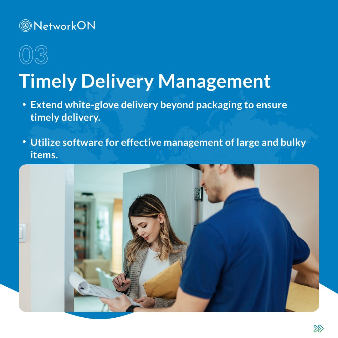 Unleash the power of technology to elevate your White Glove Delivery business! From prioritizing customer experiences to seamless operations and efficient staff training, embrace innovation for unparalleled service.

shorturl.at/hjmQU

#TechInnovation #WhiteGloveExcellence