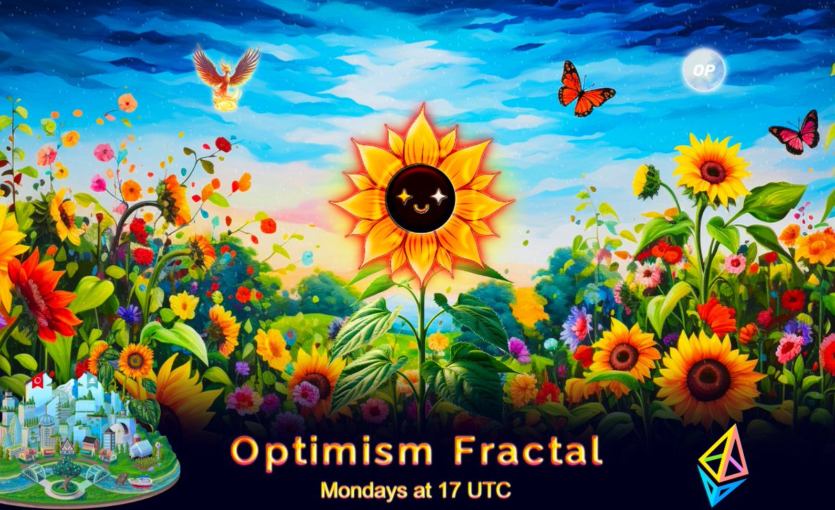 optimystics_'s tweet image. We invite you to join @OptimismFractal on Mondays at 17 UTC 🌻
Optimism Fractal awards public goods creators and provides fun networking opportunities for anyone interested in @Optimism 🔴
RSVP: lu.ma/OptimismFractal
Videos: OptimismFractal.com/media
Hope to see you there! 🌞…