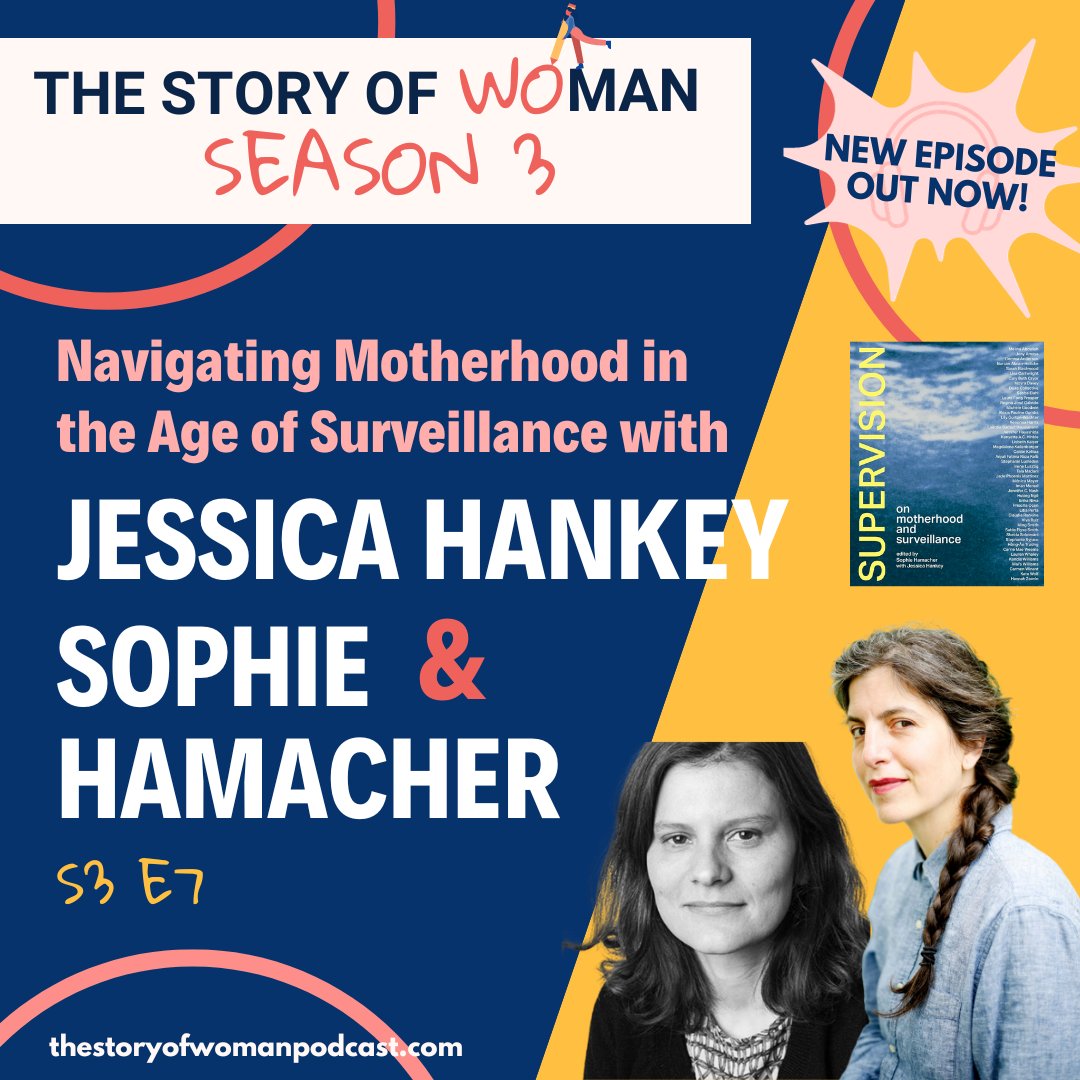 New episode is live! Explore the intersection of #motherhood, #AI, and #surveillance with Sophie Hamacher and Jessica Hankey (@mitpress), creators of “Supervision: On Motherhood and Surveillance”. 🎧 thestoryofwomanpodcast.com/episode/s3-e7-…