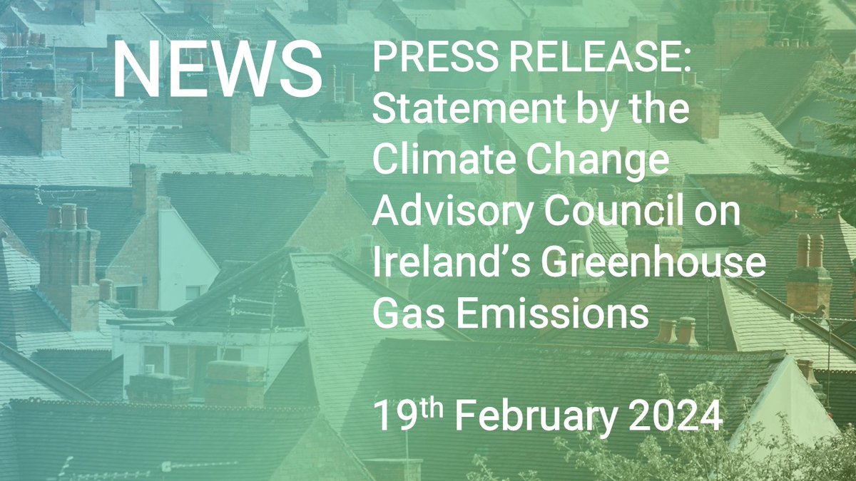 Statement by @CCACIreland on Ireland's Greenhouse Gas Emissions available here ⬇️ climatecouncil.ie/news/