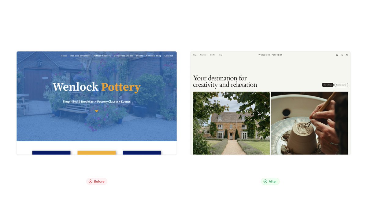 Day 001 → Before vs After

Kicking off a little challenge to get the creative juices flowing in mornings before client work  🏄‍♂️

#daretoshare24 #buildinpublic #ui #ux #webdesign