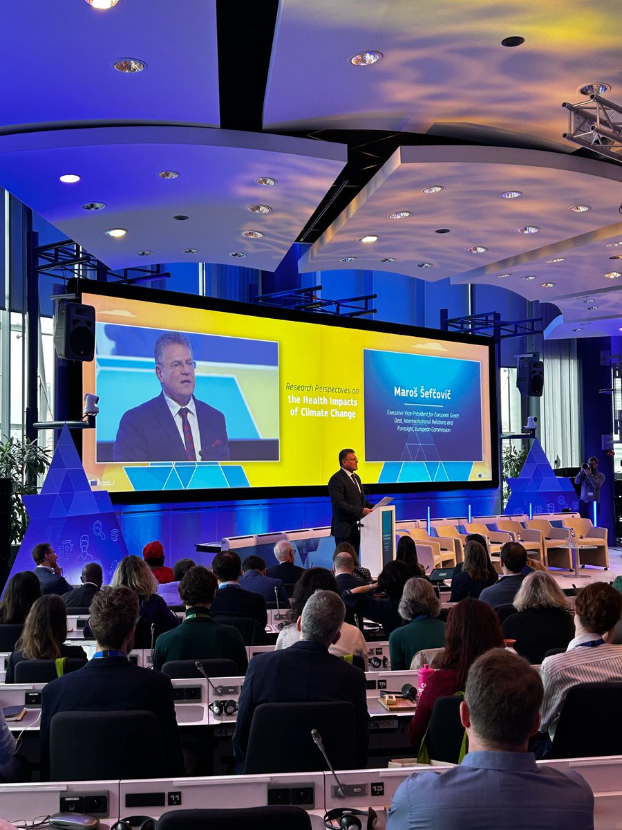 📺 We’re live from the #EUClimateAndHealth conference! Thank you @MarosSefcovic for an inspiring opening speech. 🙌 This event promises to be an exciting 2 days of exchange on the challenges, priorities and needs for research on #ClimateChange & human #health. Stay tuned!