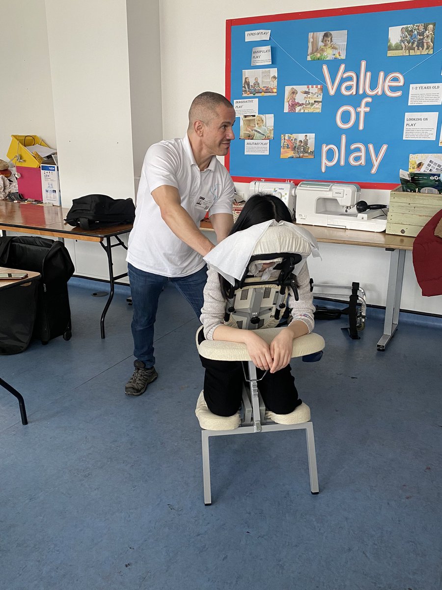 Time to relax after a hectic morning? Come and have a chair massage in C051!