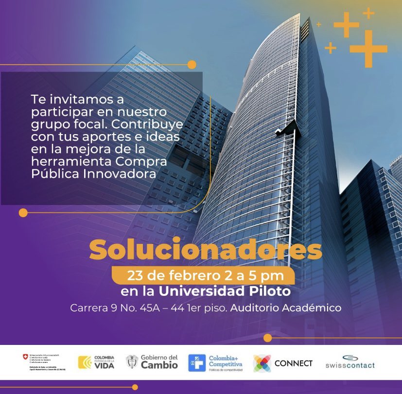 📢💡#CPI #convocatoria 

¡Solucionadores, los invitamos a participar en este grupo focal! 🔜

Una oportunidad para seguir mejorando la Compa Pública Innovadora. 

Inscríbete: docs.google.com/forms/d/e/1FAI…