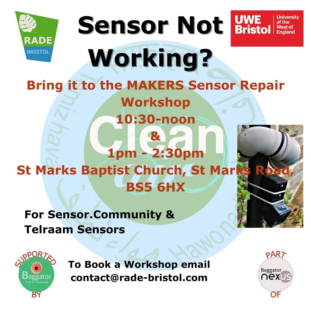 If you have a broken Air Quality or Road Traffic sensor [either @Luftdaten or @TelraamTelraam ] bring it to St Marks Road this Saturday