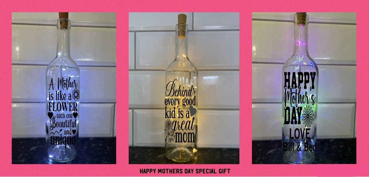 Make your mother feel special with this beautiful decorative light-up bottle, perfect for Mother's Day. #UKBizLunch #HerefordHour #1pmlunch #mothersday #mothersdaygift #etsy #uniquegift #mum
jscraftsandtoppers.etsy.com