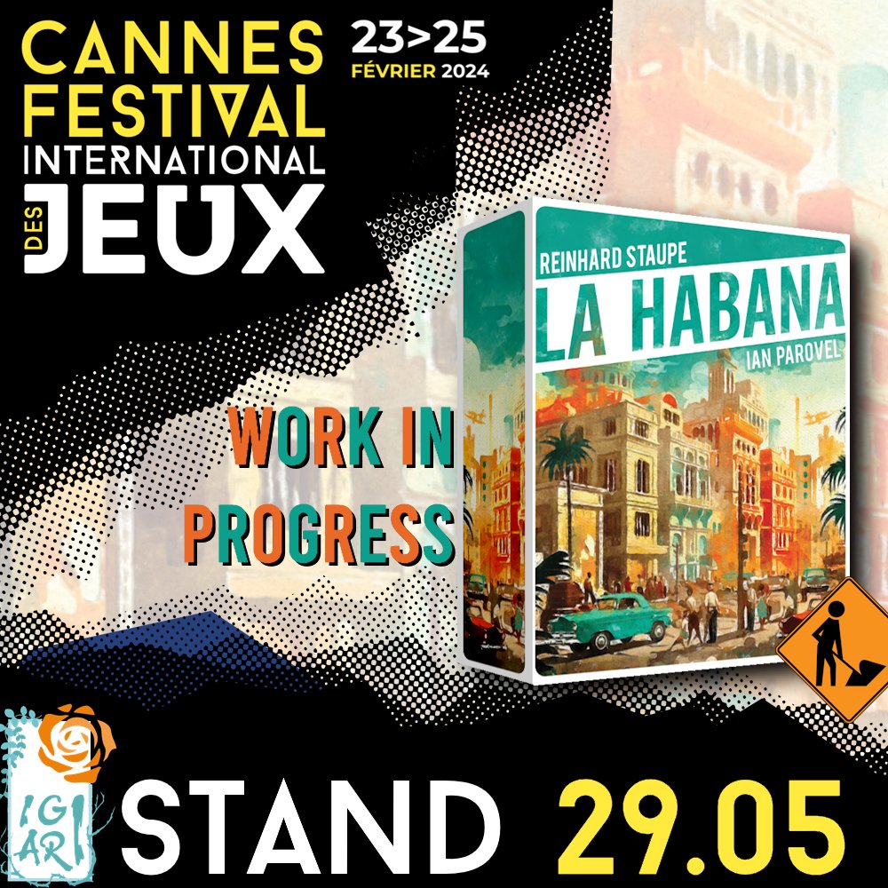 La Habana : réédition 2024. Prototype en démo au <a href="/fijcannes/">Festival International des Jeux</a> sur notre stand 29.05.

Construisez la capitale de Cuba en récoltant diverses ressources et soyez la première personne à obtenir un certain nombre de points de prestige. Mais gare aux voleurs !

Gestion / Anticipation