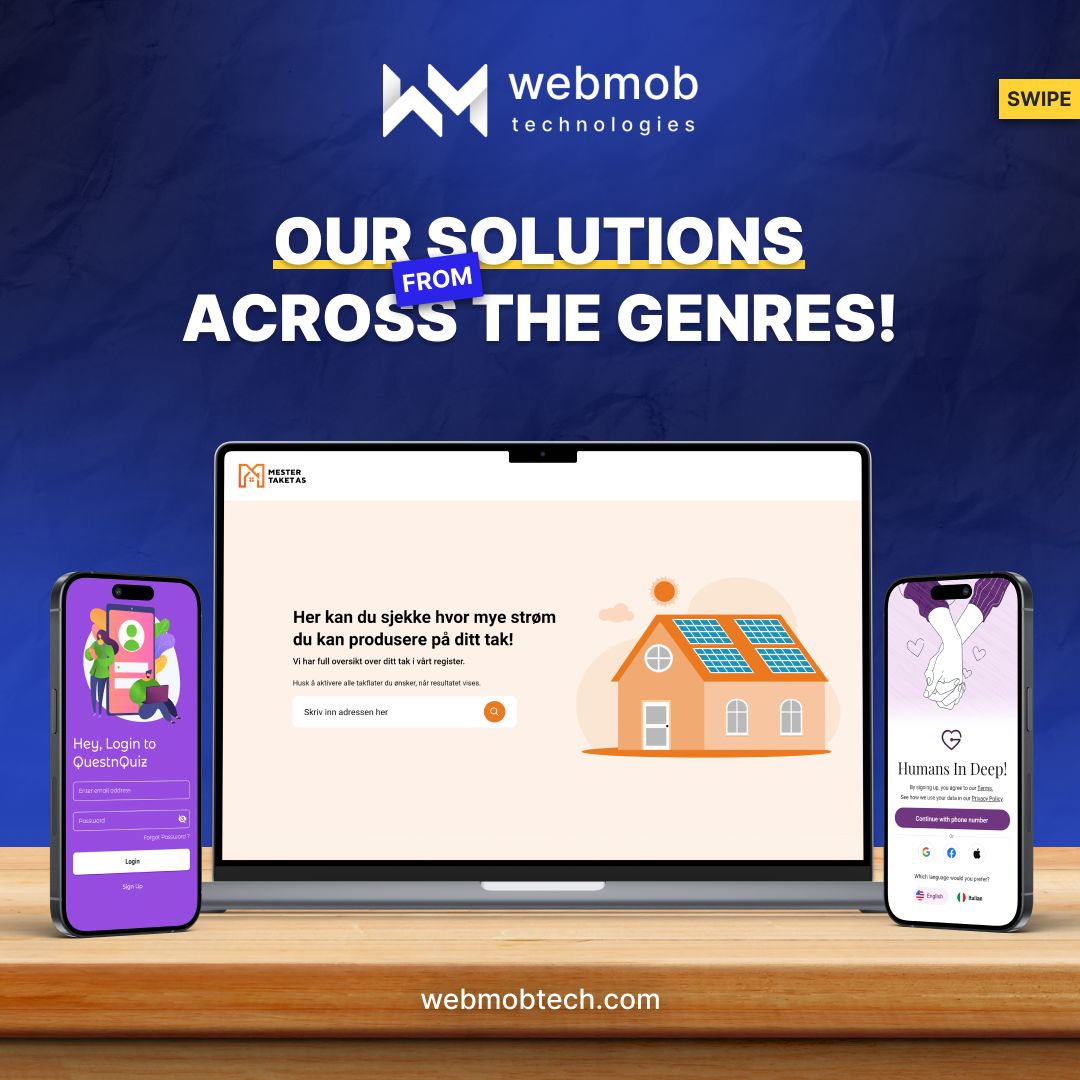 webmobtech's tweet image. These are some of our best #softwaredevelopments that have created a huge impact in the online space. If you have an app idea then discuss it with us, and we ensure to present you with the best solution suitable to your business.
Consult us now: buff.ly/3UFZbPW