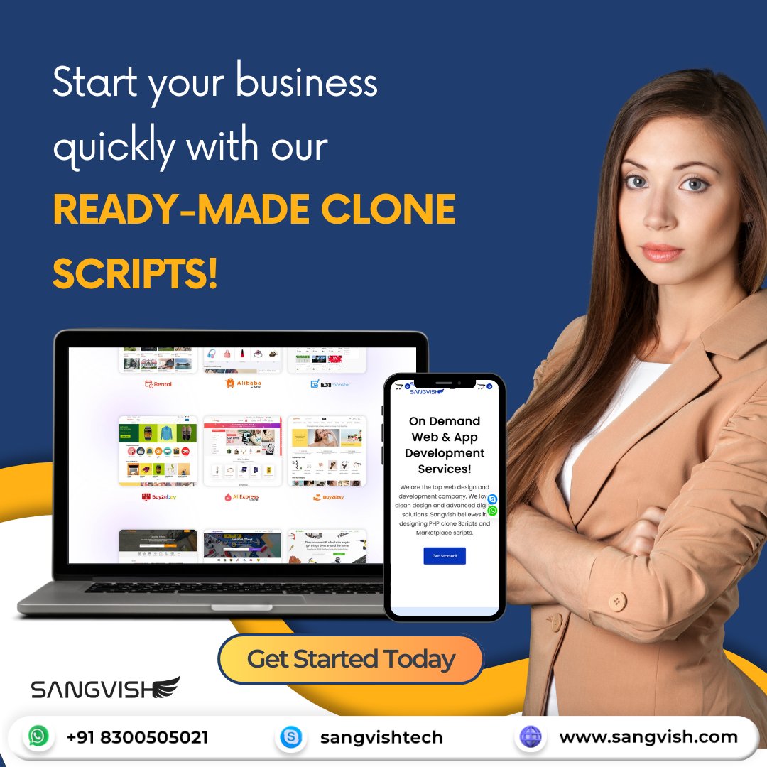 SangVishTech's tweet image. Get your online dream started in no time with ready-made clone scripts! 🚀 Check out our range of easy-to-use solutions designed just for you.

visit sangvish.com/clone-scripts/

#clonescripts #sangvish #webdevelopment #business #Startup #TRENDING