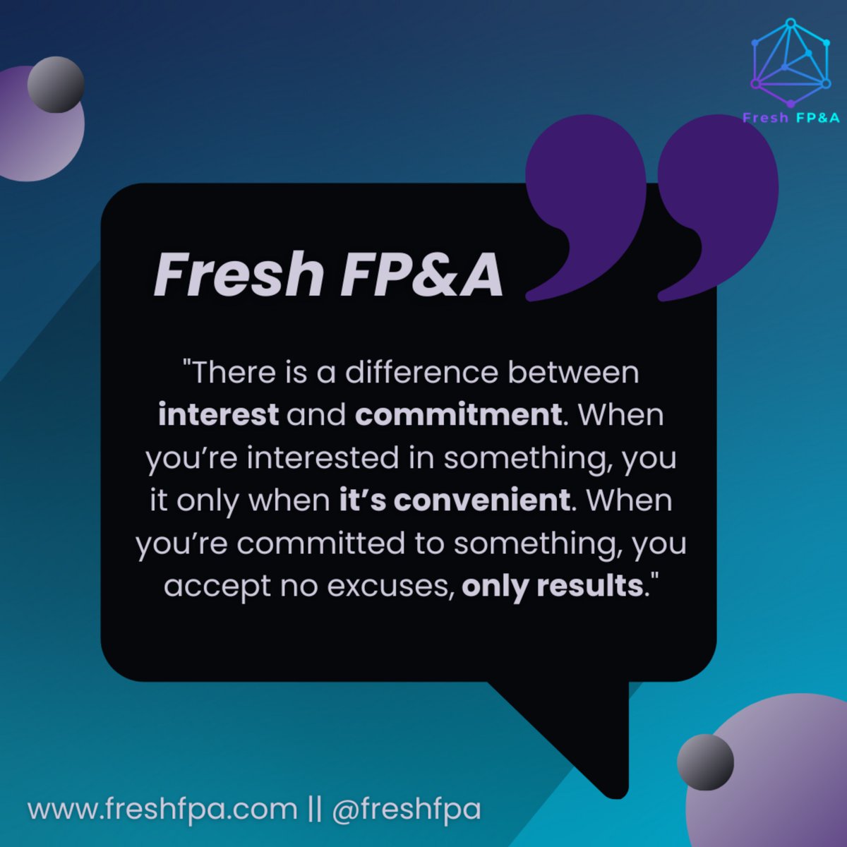 Commitment is the foundation! 👌

#cfo #fractionalcfo #virtualcfo #finance #business #leadership #insights #entrepreneur #businessfinance #freshcfo #strategy #fpa #fpanda