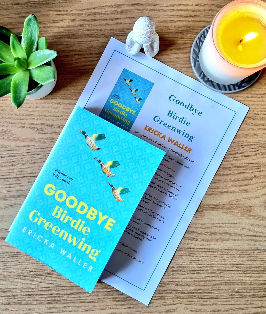Next up, a huge thank you to @Millsreid11 at @DoubledayUK and, of course, @ErickaWaller1 for sending me a copy of the beautiful #GoodbyeBirdieGreenwing 🦆🦆🦆 Can't wait to read this! 💙