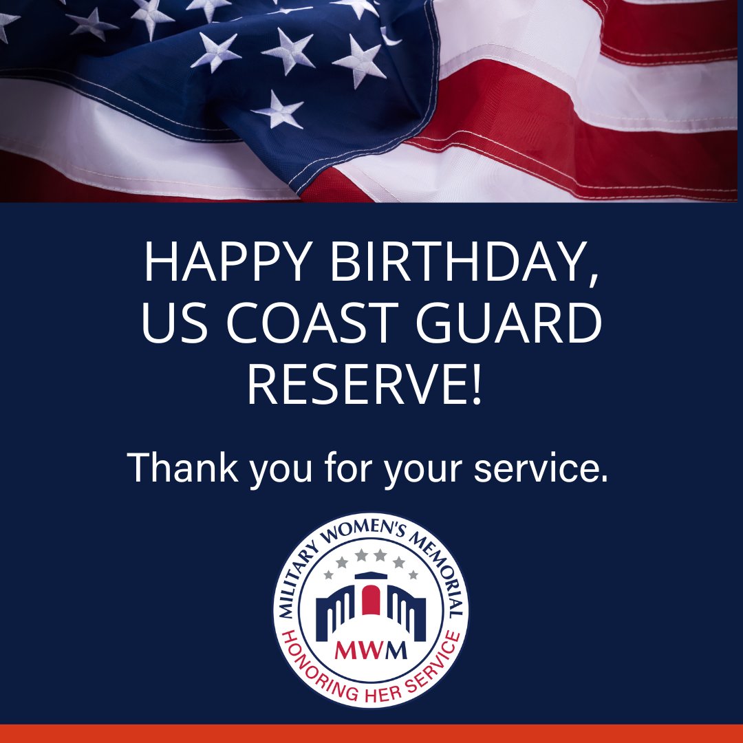 The US Coast Guard Reserve turns 83 today! Thank you for all you do in service to and protection of our nation and its people.

In celebration, we will be sharing stories about our USCGR women from the MWM Register.

Learn about the USCGR-reserve.uscg.mil//

#WeAreMWM