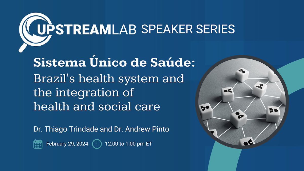 Why is it important to integrate health and social care? Gain insights from Drs. Thiago Trindade and @AndrewDPinto in our upcoming Speaker Series. Join us on 🗓️ Feb 29 🕛 12 pm ET. Register now: ➡️ ca01web.zoom.us/webinar/regist…