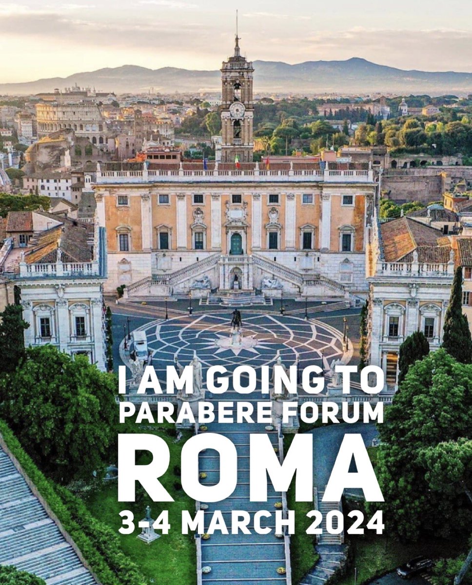 I’m going…Can’t wait for this event… Any Rome recs for me? @ParabereForum #ParabereForumROMA