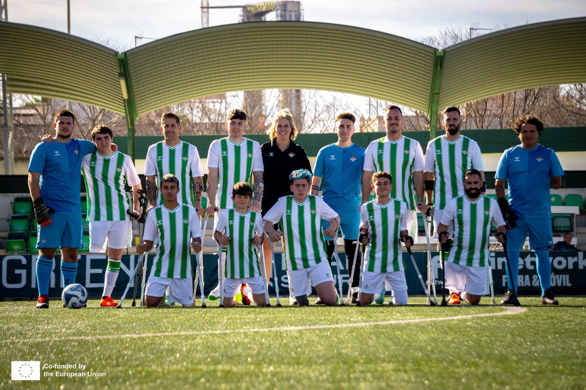 RBetisFundacion's tweet photo. El @RealBetis y el @AmputadoSur organizan la I Copa de Andalucรญa para personas amputadas ๐๐
El equipo verdiblanco se alzรณ como ganador de esta primera competiciรณn andaluza ๐ฅ๐
ยกEnhorabuena, campeones! ๐๐
โก๏ธ https://t.co/ySaKIe5utv
#NobodyOffside https://t.co/nwvYpUP1Kv