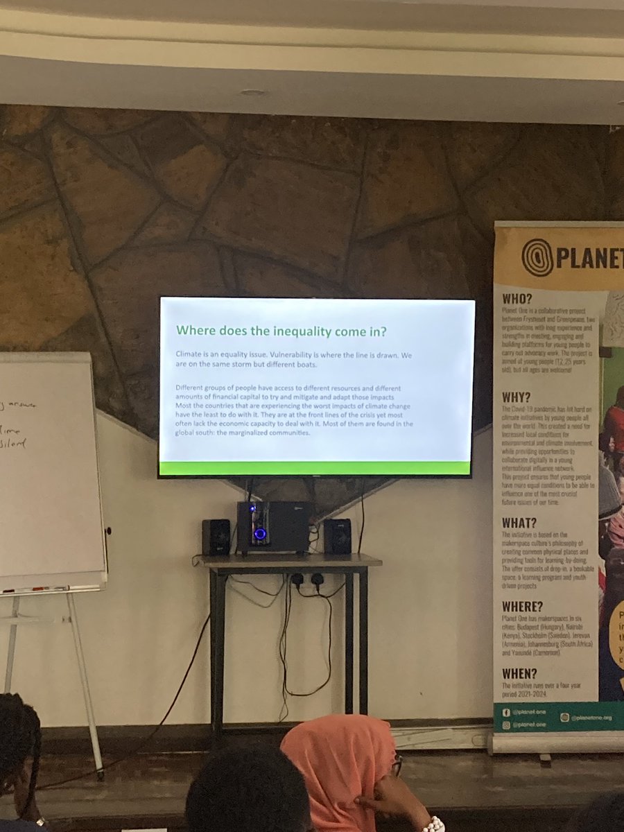 A training session on #ClimateJustice for the Chiromo Environmental Club “This training will help us better understand climate related topics and be able to transform the knowledge learnt into practical ideas that bring about impactful change in the society.” #YouthEmpowerment
