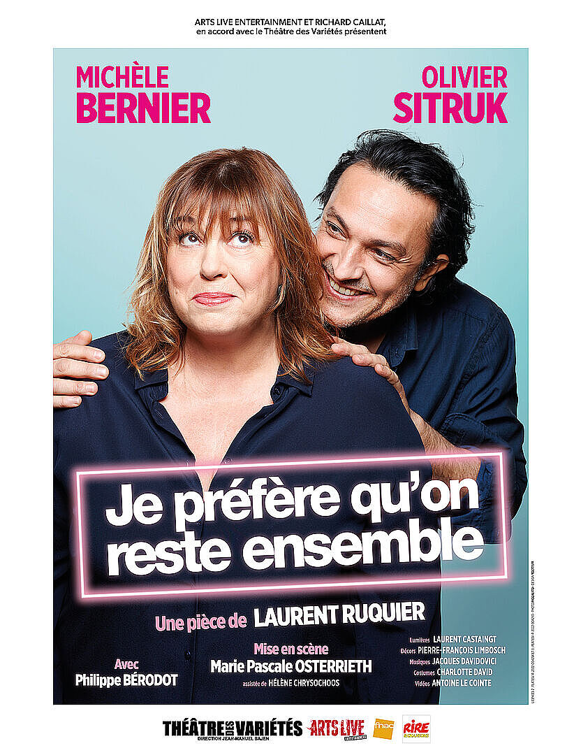 Chateauroux36's tweet photo. [#THÉÂTRE] @Bernier_Michele et @Oliviersitruk vous donne rendez-vous vendredi 23 février au #MACH36 pour vous faire découvrir la pièce "Je préfère qu'on reste ensemble".
🎫 Encore quelques places disponibles sur : https://t.co/yw8GZe8jd3 https://t.co/JE9W6VXykA