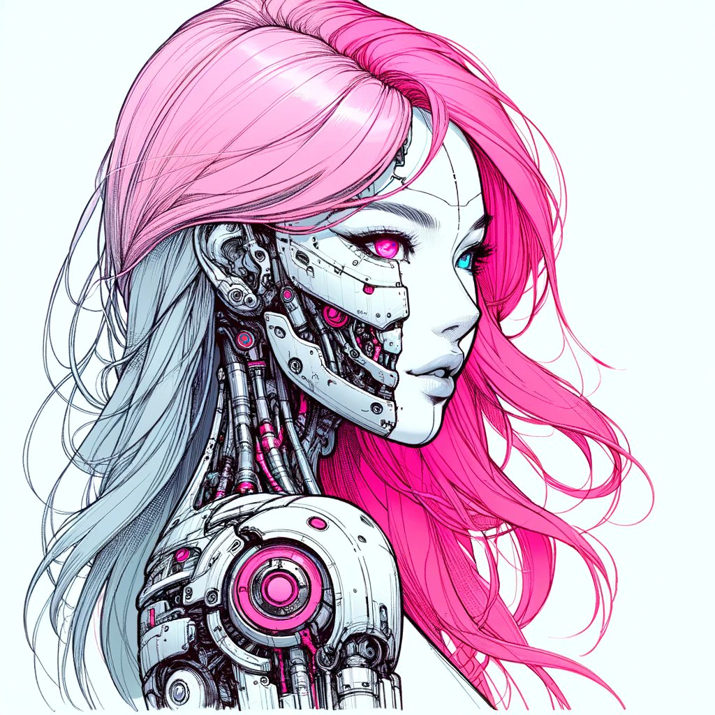 Chat GPTにアンジェリーナ1/3のイメージを描いてもらいました。
Angelina 1/3のイメージを作成しました。このキャラクターは人間とロボットの要素が融合したユニークな特徴を持っており、そのダイナミックなポーズは彼女のハイブリッドな性質とメカニカルなコンポーネントの繊細さを強調しています。