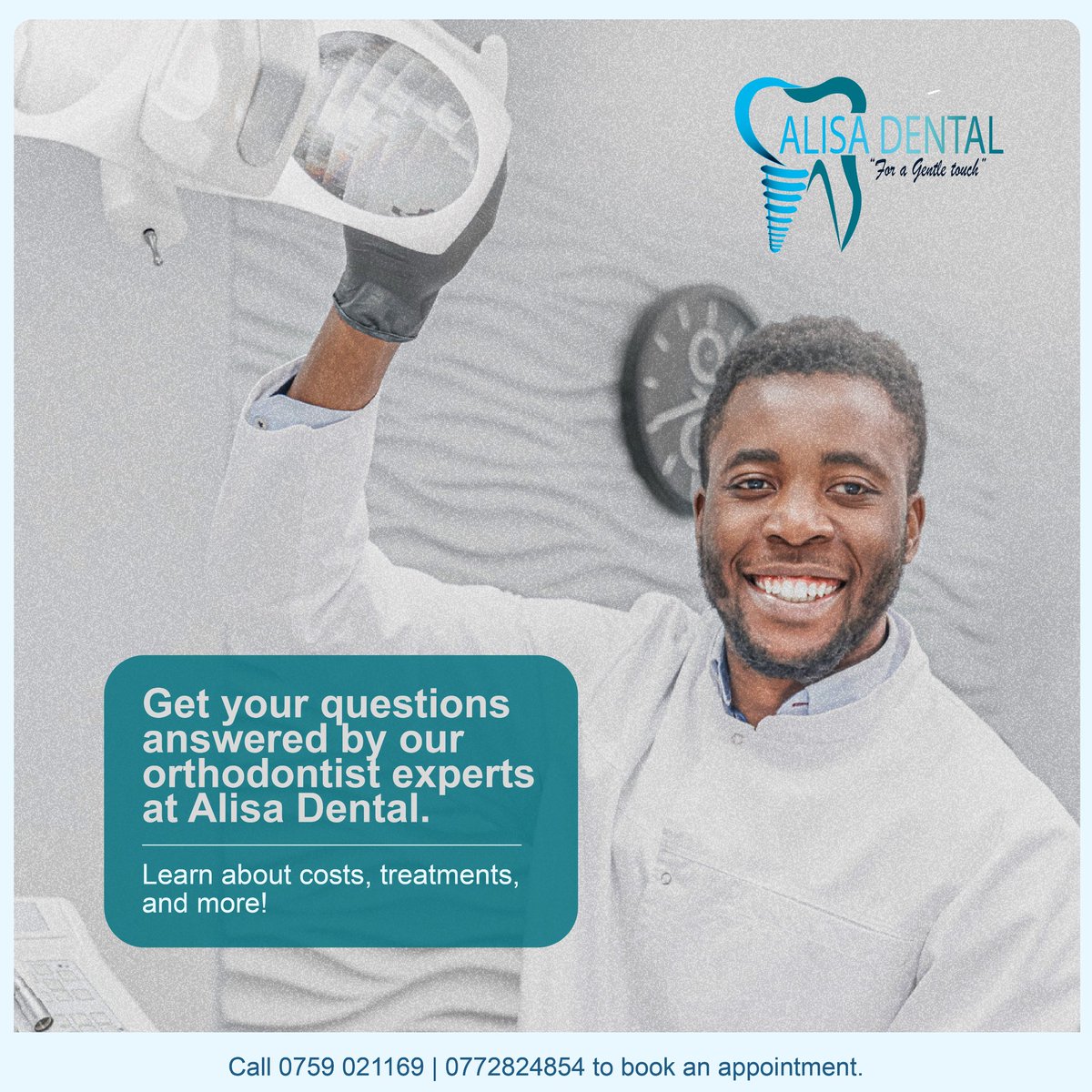 Are you curious about braces? 
Our orthodontists at Alisa Dental are here to answer your questions! From costs to treatments, get the intel you need for a confident smile.
Ask away! 
Call 0759021169 | 0772824854
#AlisaBracesExperts #braces #toothdecay #oralhealthforkids