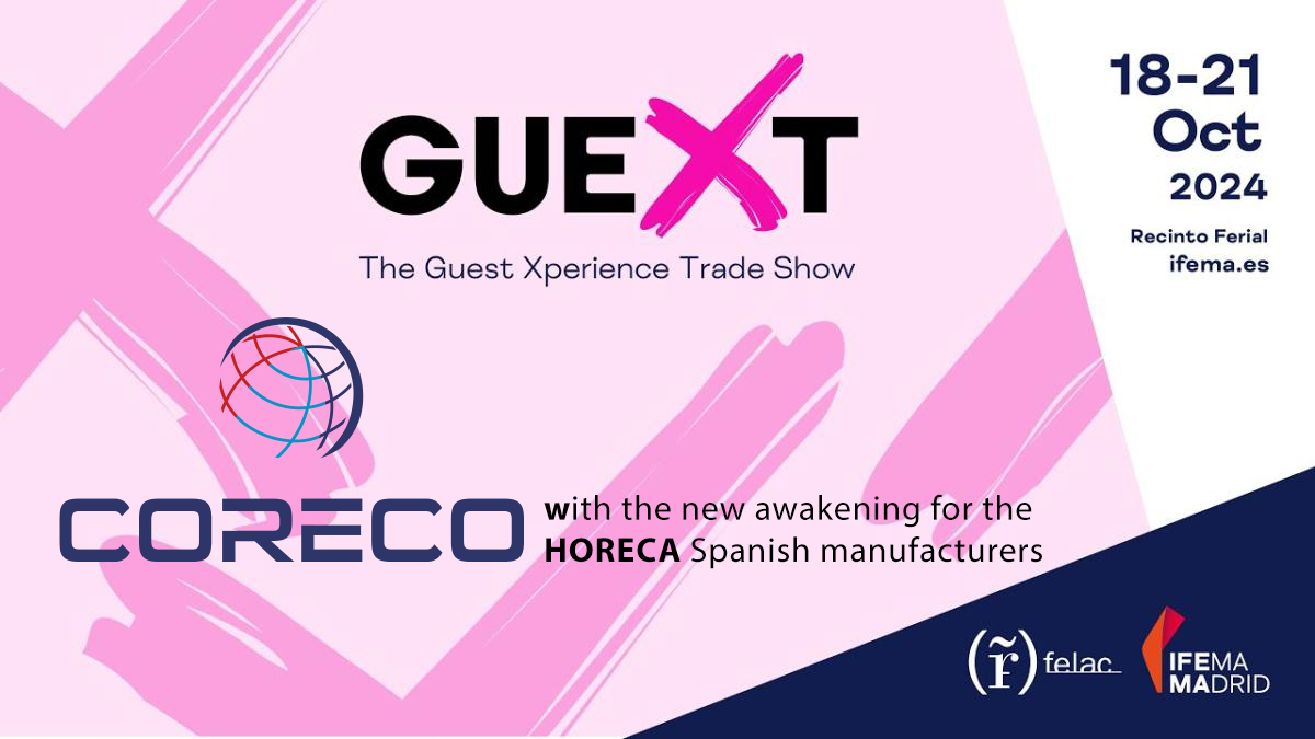 Nos es grato anunciar la participación de CORECO en la primera edición de GUEXT, pabellón 4 stand 4C02.
#guext #felac #ifema #ifemamadrid #horeca #horecadesign #hospitality #coreco