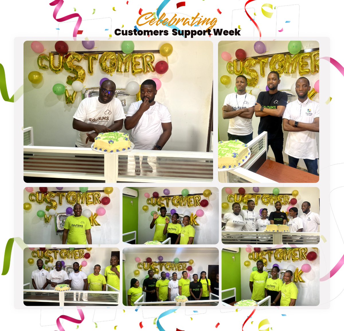 edu_tams's tweet image. Reflecting on Last Week&apos;s Customer Support Celebration at EduTAMS!

A big shoutout to our amazing users who inspire us daily. 

Your support fuels our passion, and we&apos;re grateful to be part of your educational journey.

#Edutams #edtech #CustomerSupportWeek