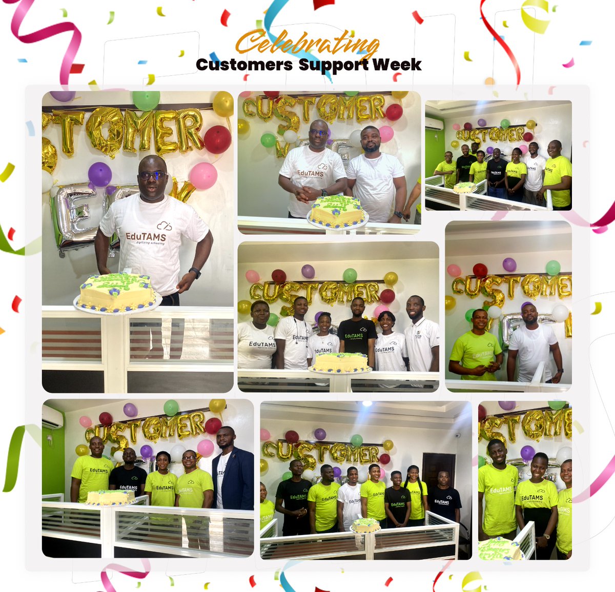 edu_tams's tweet image. Reflecting on Last Week&apos;s Customer Support Celebration at EduTAMS!

A big shoutout to our amazing users who inspire us daily. 

Your support fuels our passion, and we&apos;re grateful to be part of your educational journey.

#Edutams #edtech #CustomerSupportWeek