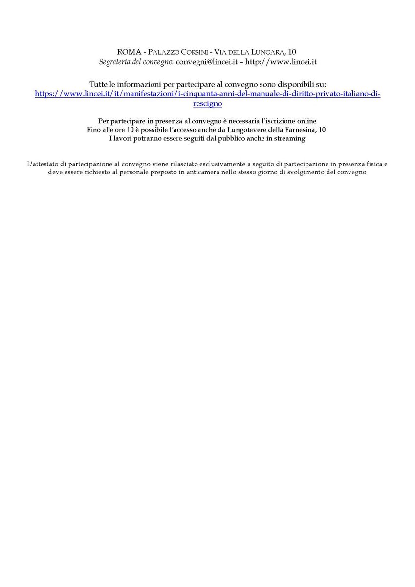 Domani 20 febbraio alle 15 ai Lincei per i 50 anni del Manuale di Pietro Rescigno. Con <a href="/ZoppiniAndrea/">Andrea Zoppini</a> e <a href="/giorgioresta/">giorgio resta</a>