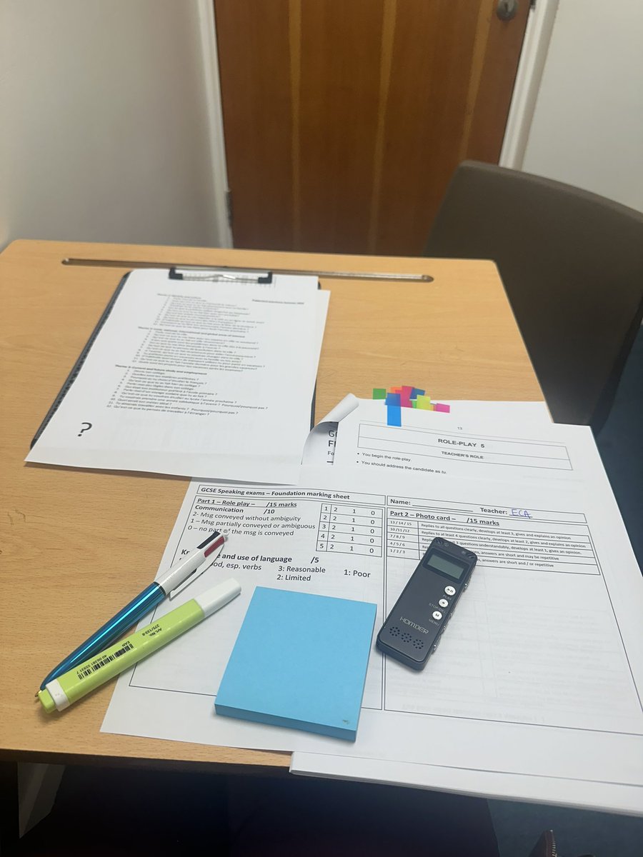 MissCardon's tweet photo. Starting the half term with a speaking mock exam - love it! https://t.co/m0YzltRGZ0