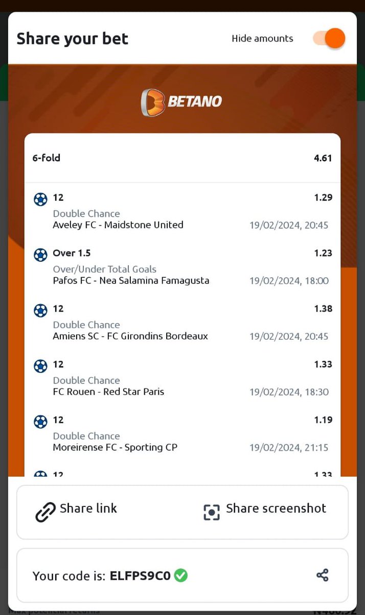 Kingkuti_'s tweet image. Today’s game  on @Betano_Nigeria 🔞  

Code👉👉 betano.ng/mybets/2012387…

Code 👉 ELFPS9C0

You don’t have Betano??? Register now using this link 👇👇

bit.ly/3YU4ZoR

Promo Code👉 KingKuti 

PLAY RESPONSIBLE