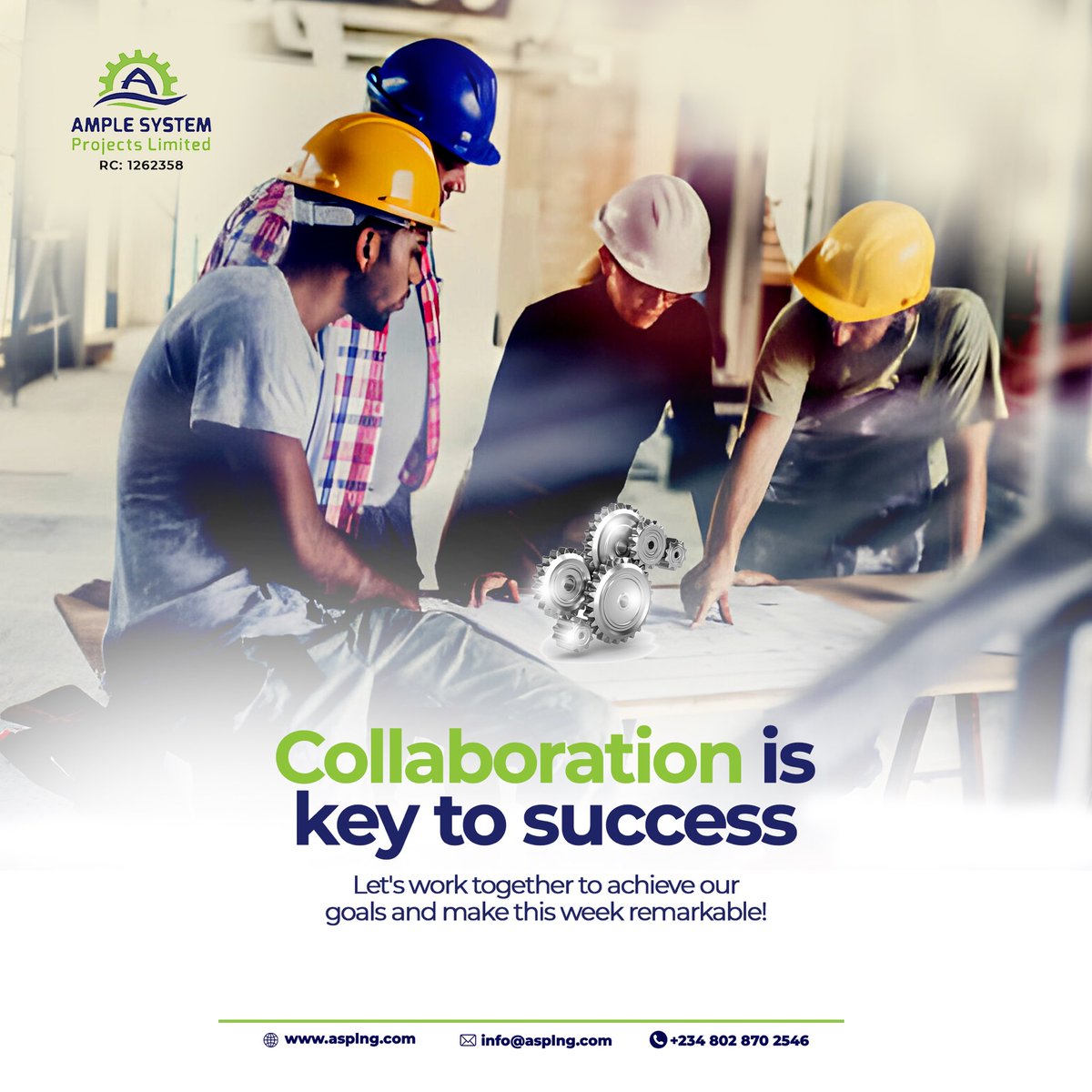 ample_system's tweet photo. Collaboration is the key to success!
Lest work together to achieve our goals and make this week remarkable.
Do have a great week!
#happymonday #mondayfeels #mondaymorning #mondayvibe #motivationalmonday #mondaymorninginlagos #aspl #newweek 💪 #MondayMotivation #ASPLInspires https://t.co/7sY5BElQnK