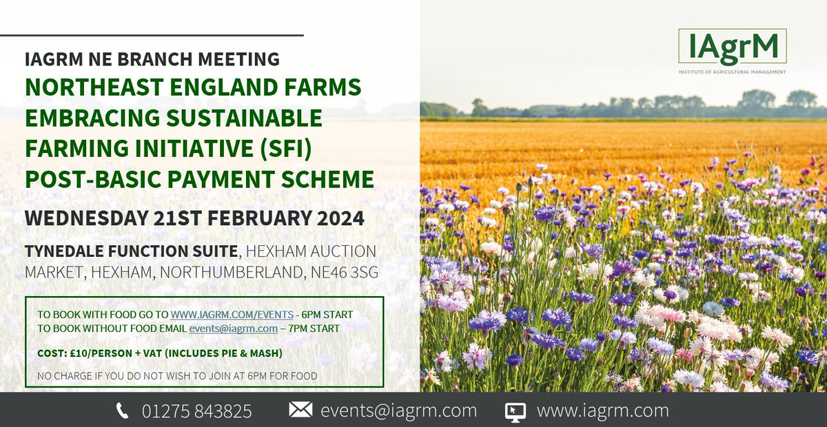 🥧 Enjoy pie & mash while exploring new agricultural horizons! The IAgrM NE Branch Meeting is a perfect blend of great food and great ideas. Reserve your spot today! #FoodAndLearning #AgricultureMeetup