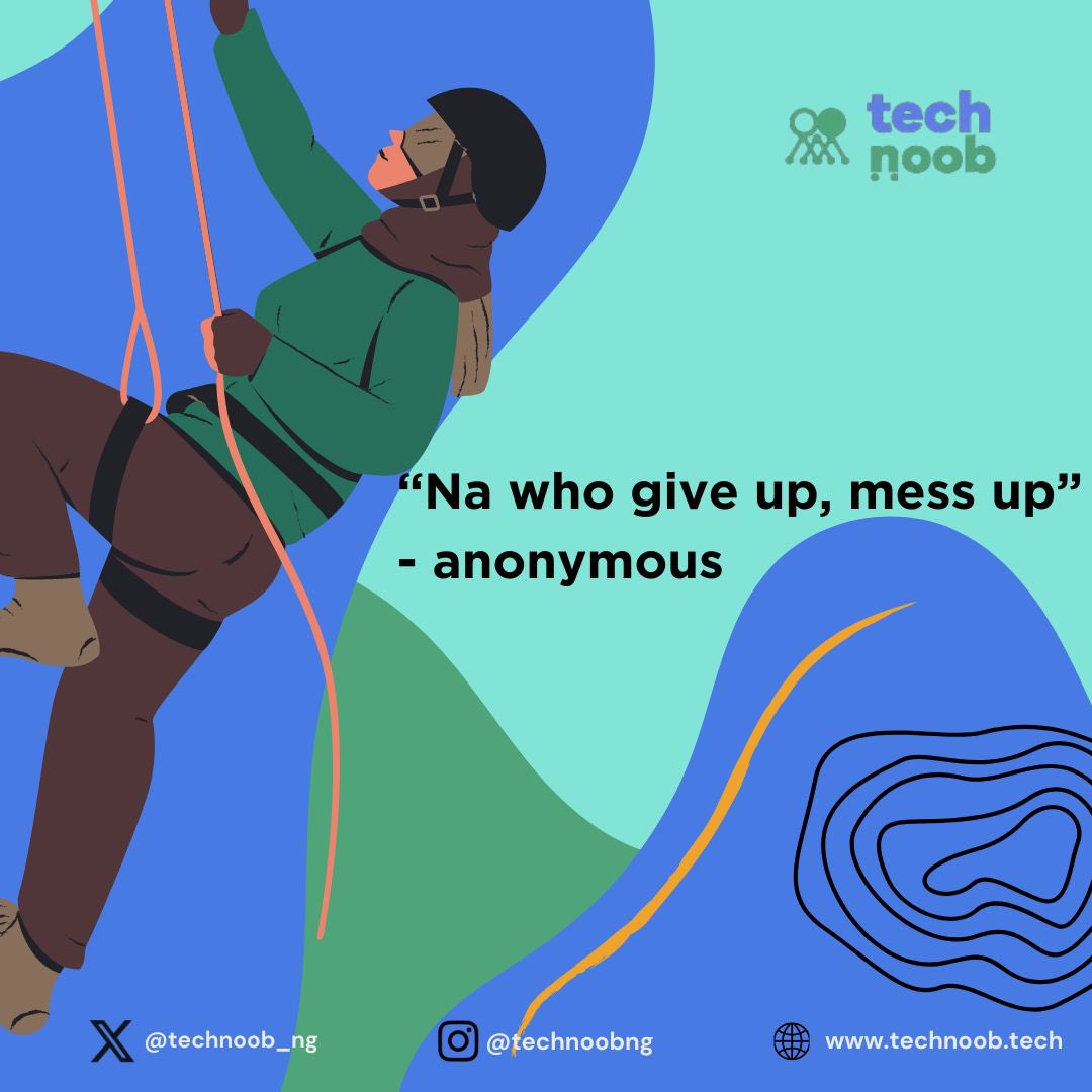 technoob_ng's tweet photo. Hello TechNoobies, You heard right? Keep up the good work, you’re doing great! 💙💚

#MondayMotivation #TechNoob https://t.co/PvP2HCaEWA