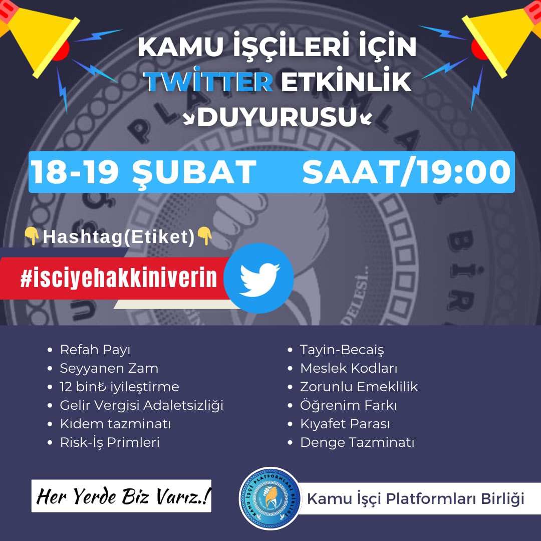 parshaberr's tweet photo. Etkinlik Duyurusu
Arkadaşlar #isciyehakkiniverin demeye devam ediyoruz bırakmıyoruz.

Bu akşam Saat 19.00 da tekrar

Sen Yoksan, bir Eksiğiz.

Paylaş / Retweet / Destek
@hakiskonf @turkiskonf @diskinsesi https://t.co/ZWzznPekTm