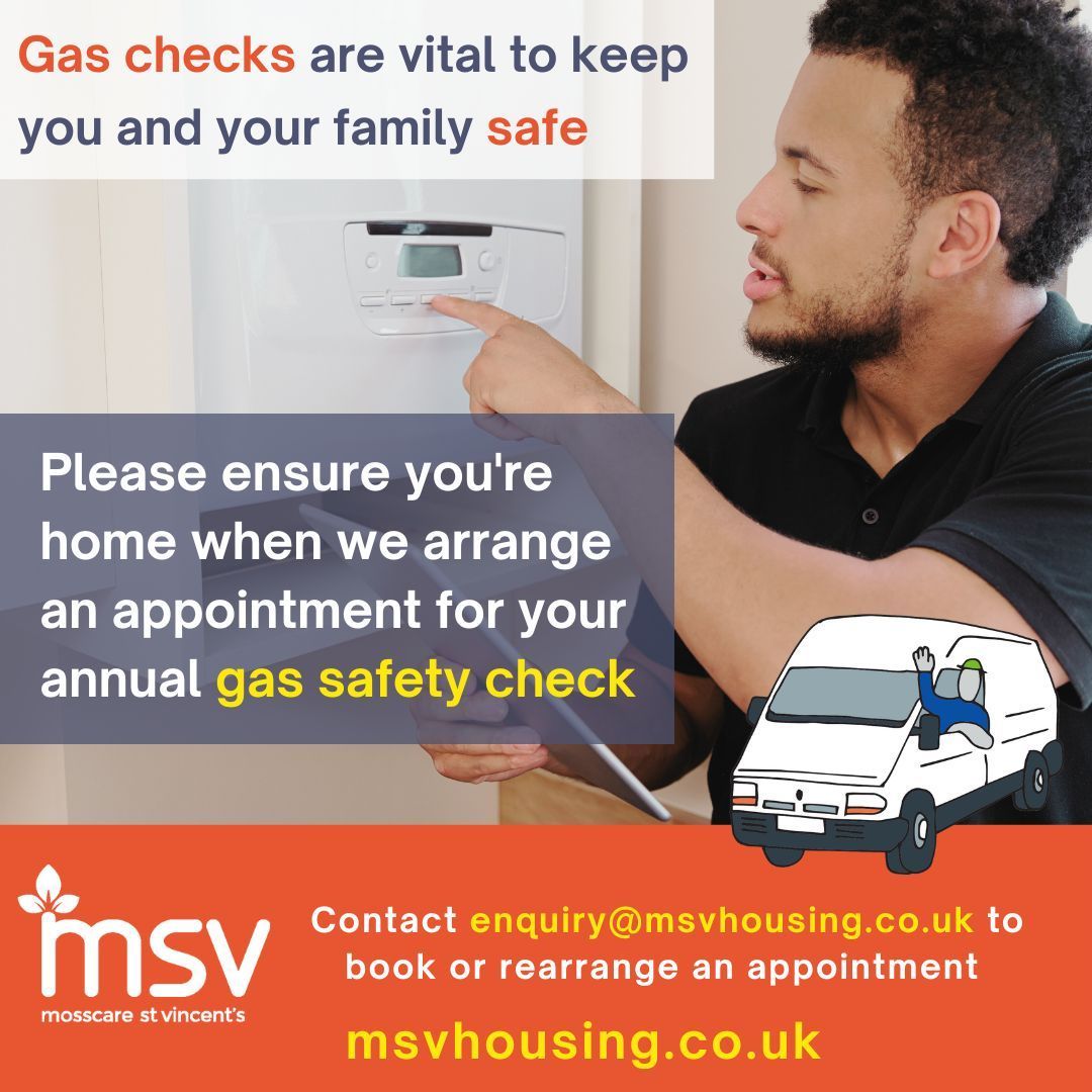 Please make sure you're home when we arrange an appointment for your gas safety check - it's vital for your safety, will help protect you from carbon monoxide poisoning and could save you money on your bills. #GasSafety #SafetyFirst 💛 💚 🧡