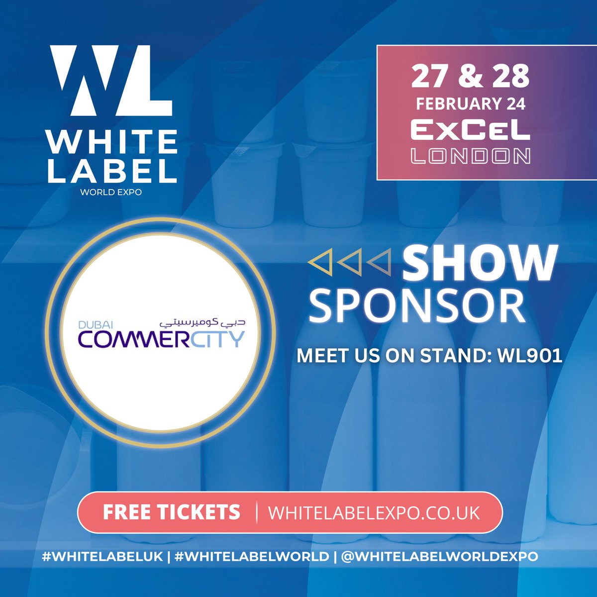 Exciting news! Meet our Show Sponsor Dubai CommerCity at White Label World Expo 2024!  

They are the go-to destination for setting up or expanding digital commerce businesses. 

Visit them at stand WL901. 

Secure your FREE tickets now: lnkd.in/eT8HqRQn