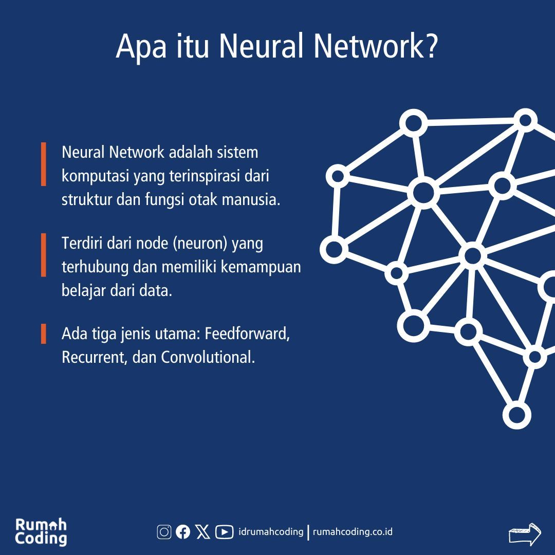 idrumahcoding's tweet image. Sering denger istilah Neural Network, tp gak tau artinya. Apa sih artinya? Baik, kali ini kita coba kuat makna sebenernya dari Neural Network.

#NeuralNetwork #MachineLearning #AI #ArtificialIntelligence #DeepLearning #NeuralNetworkMagic #DeepLearningExploration #AIInnovation