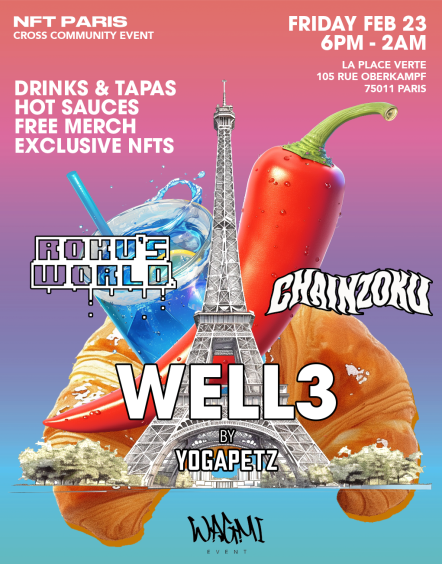 Save the date for an exclusive party on February 23!🥂

🚨Only few spots left🚨

Haven't received your invitation yet?

🔹Follow us
🔹RT this post
🔹Tag a friend you'd love to bring along

Expect great music, exciting raffles, cheese, wine, and spicy sauces!🌶️

Don't miss out!💫